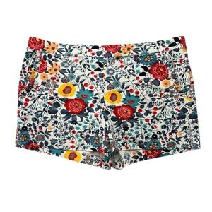 LOFT Womens Shorts 14 Floral Bold Colorful Bloomcore Feminine Preppy